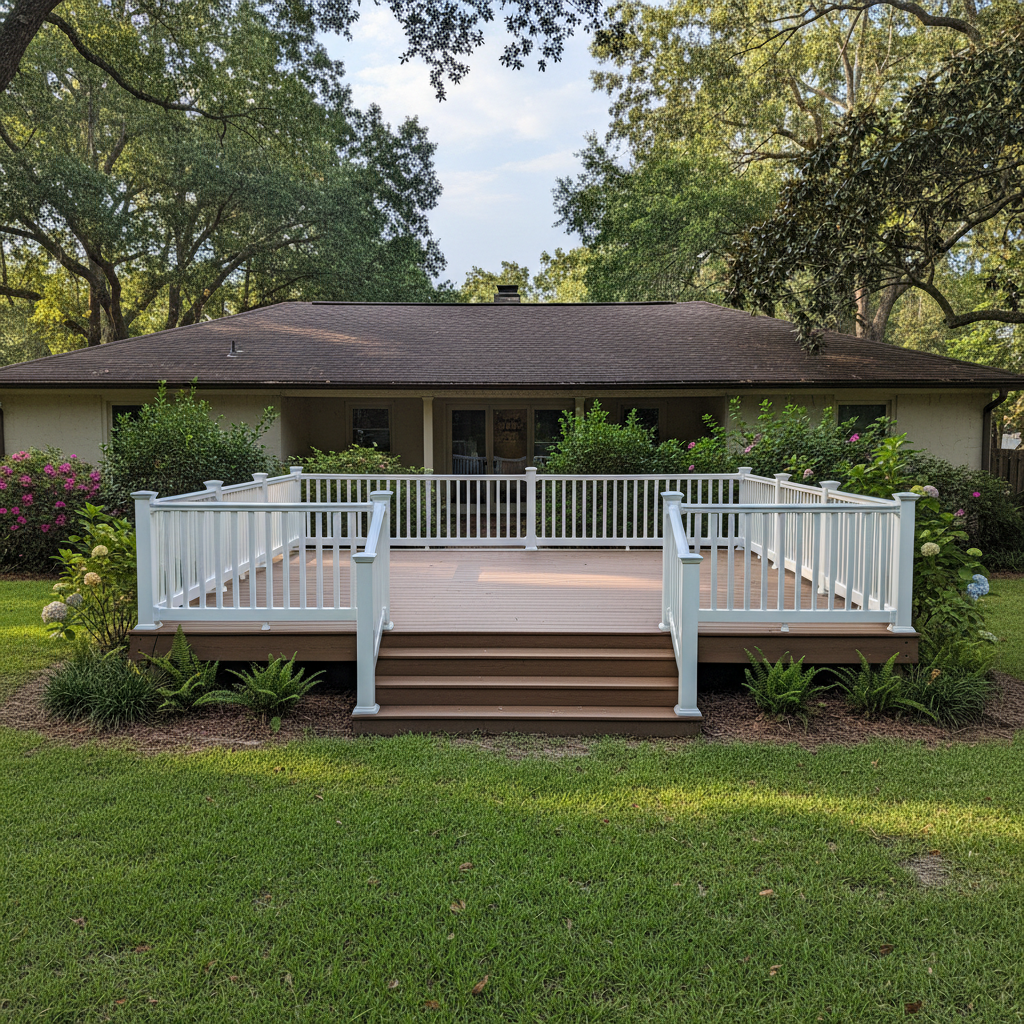 Custom Deck Design completed by Heritage Deck Solutions in Como, MS